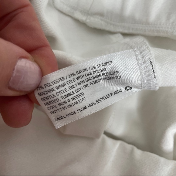 Women's Knit Tennis Mini A-Line Skirt - Wild Fable White Size XL Drawstring - Picture 7 of 11